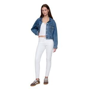Gap White 1969 True Skinny Jeans Womens 30R Classic Mid Rise Stretch